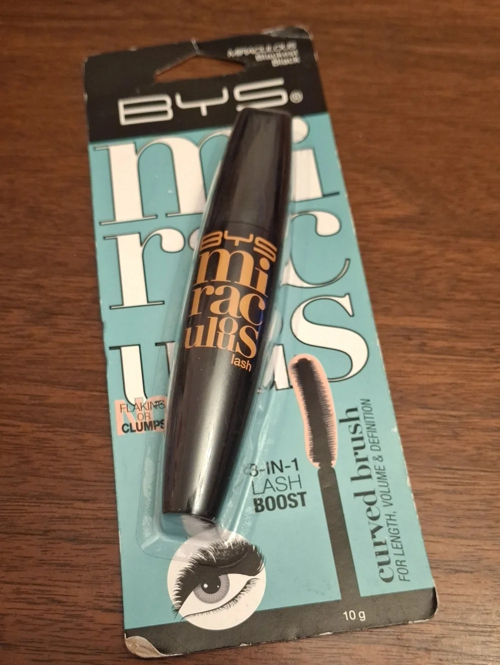 BYS Curved Brush Lavish Lash Mascara 10g New – Blackest Black